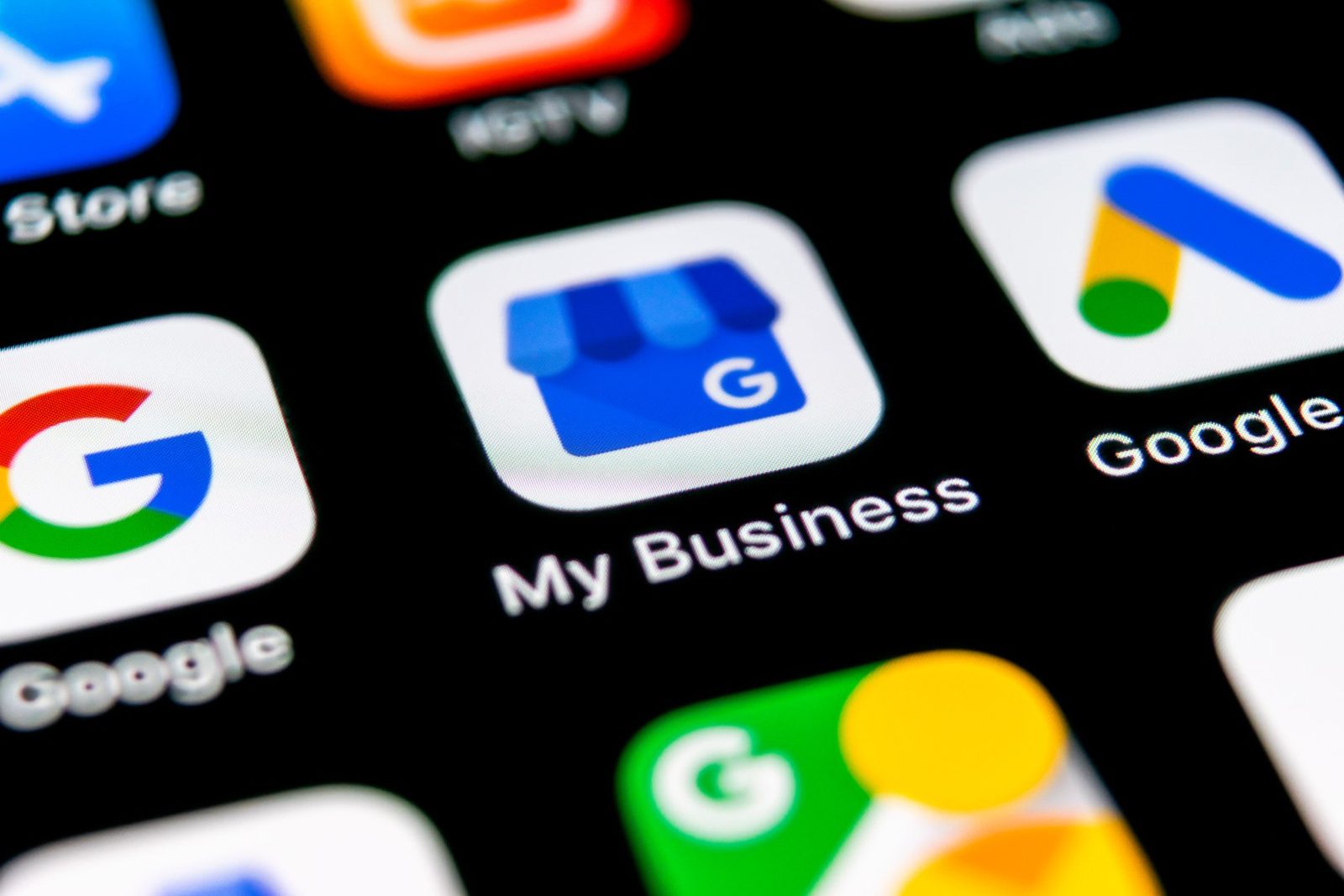 Google Business Profile app icon on a smartphone screen
